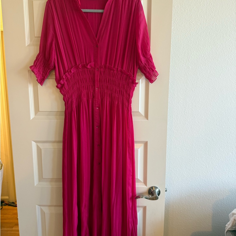 Elegant Pink Maxi Dress